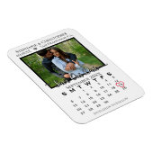 Eenvoudige fotokalender: bespaar onze datumbruilof magneet (Rechterzijde)