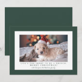 Eenvoudige fotolijst in Brunswick Green Feestdagenkaart (Voorkant / Achterkant)