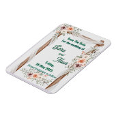 Eenvoudige Fotomagneet van huwelijksuitnodiging Magneet (Linkerzijde)