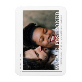 Eenvoudige fotominimalistische nieuwe datum uitges magneet