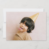 Eenvoudige fotominimalistische verjaardag kaart (Achterkant)