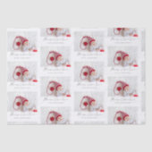 Eenvoudige fotonaam Script Patroon Vrolijk Kerstfe Tissuepapier (Voorkant)