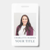 Eenvoudige fotonaam Titel Badge (Voorzijde)