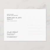 Eenvoudige fotontwerp Save the Date-ansichtkaart Uitnodiging Briefkaart (Achterkant)
