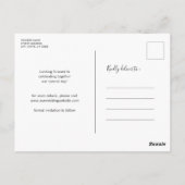 Eenvoudige foto's met elegant script opslaan datum briefkaart (Achterkant)