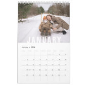 Eenvoudige foto's uit de witte familie kalender (Jan 2026)