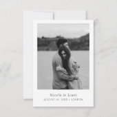 Eenvoudige foto's van Elegant Black en White Save The Date (Voorkant)