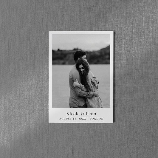 Eenvoudige foto's van Elegant Black en White Save The Date