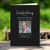 Eenvoudige foto's Viering van het leven, Begrafeni Programma