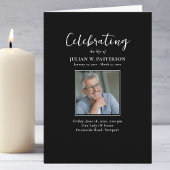 Eenvoudige foto's Viering van het leven, Begrafeni Programma