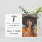 Eenvoudige fotoschool van het afstuderen van de ge aankondiging (Staand voorkant)