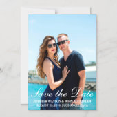 Eenvoudige fotosjabloon Sla de datum op Magnetische Uitnodiging (Voorkant)