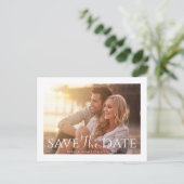 Eenvoudige Fotosjabloon Trouwscript Briefkaart (Staand voorkant)