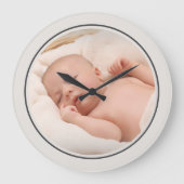 Eenvoudige fototemplate gepersonaliseerd frame grote klok (Voorkant)