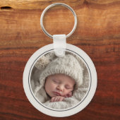 Eenvoudige fototemplate met gepersonaliseerd frame sleutelhanger (Voorkant)