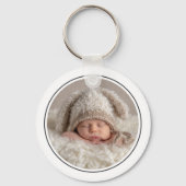 Eenvoudige fototemplate met gepersonaliseerd frame sleutelhanger (Achterkant)