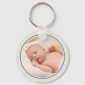 Eenvoudige fototemplate met gepersonaliseerd frame sleutelhanger (Voorkant)