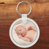 Eenvoudige fototemplate met gepersonaliseerd frame sleutelhanger (Voorkant)