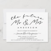 Eenvoudige fotoverlovingsfeest kaart (Voorkant)