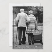 Eenvoudige fotoviering van de begrafenis van het l kaart (Achterkant)