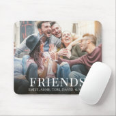 Eenvoudige fotovrienden gepersonaliseerd muismat (Met muis)