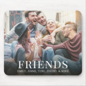 Eenvoudige fotovrienden gepersonaliseerd muismat (Voorkant)