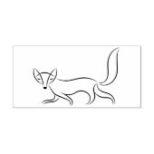 Eenvoudige Fox lijn tekening Rubberstempel (Afrduk)
