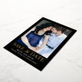 Eenvoudige Frame REAL FOIL Save The Date Kaart (Gedraaid)