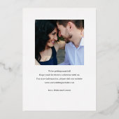 Eenvoudige Frame REAL FOIL Save The Date Kaart (Achterkant)