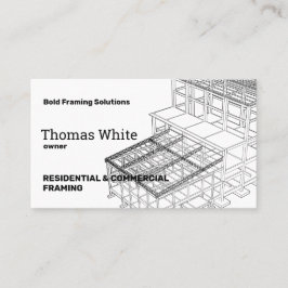 Eenvoudige framing-contractant visitekaartje