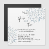 Eenvoudige Franse bloemuitnodiging Magnetische Uitnodiging (Voorkant / Achterkant)