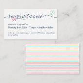 Eenvoudige Franse griffie van Butterfly Bebe Informatiekaartje (Voorkant / Achterkant)