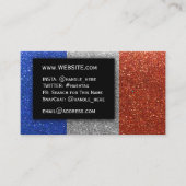 Eenvoudige Franse vlag Glitter Professional Execut Visitekaartje (Voorkant)