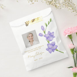 Eenvoudige Freesia Foto Rouwzaad Bedankzakje