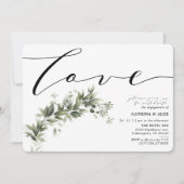 Eenvoudige 'front Greenery' Engagement Party Kaart (Voorkant)