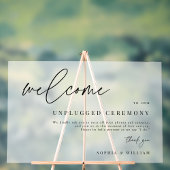 Eenvoudige Frosted Welcome Wedding Unplugged Cerem Acryl Bord