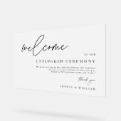 Eenvoudige Frosted Welcome Wedding Unplugged Cerem Acryl Bord (Hoek)