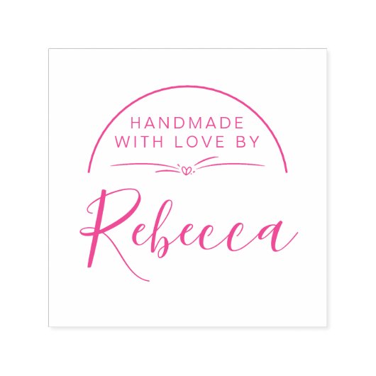 Eenvoudige Fuchsia kalligrafie handgemaakt met lie Zelfinktende Stempel (Design)