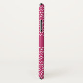 Eenvoudige Fuchsia Roze Witte Strepen Boho Voeg Na Case-Mate iPhone Case (Achterkant / rechts)