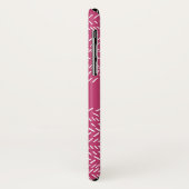 Eenvoudige Fuchsia Roze Witte Strepen Boho Voeg Na Case-Mate iPhone Case (Achterkant/links)