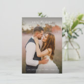 Eenvoudige Full Bleed Trouwfoto Save The Date (Staand voorkant)