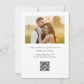 Eenvoudige Full Bleed Trouwfoto Save The Date (Achterkant)