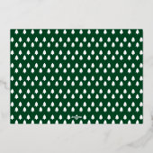 Eenvoudige Fun Borstel Script Groene Foto Collage Folie Feestdagenkaart (Achterkant)