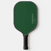 Eenvoudige/fundamentele donkergroene monogram naam pickleball paddle (Voorkant)