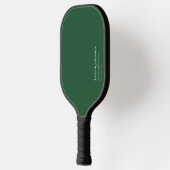 Eenvoudige/fundamentele donkergroene monogram naam pickleball paddle (Links)