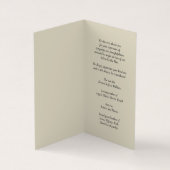 Eenvoudige funderale gedenkzucht visitekaartje (Binnen)