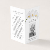 Eenvoudige funderale gedenkzucht visitekaartje (Buitenkant)