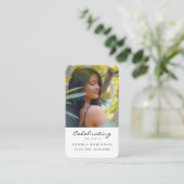 Eenvoudige funderale gedenkzucht visitekaartje (Staand voorkant)