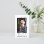 Eenvoudige funderale gedenkzucht visitekaartje (Staand voorkant)