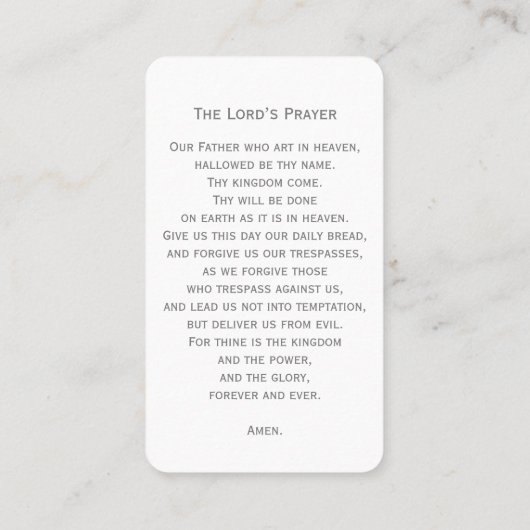 Eenvoudige funderale gedenkzucht visitekaartje (Achterkant)